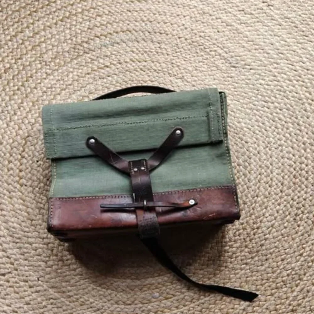 Vintage 1950s and 1960s Swiss Army Pannier Bike Bags - Picture 4 of 10